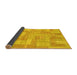 Sideview of Patchwork Yellow Transitional Rug, abs1513yw