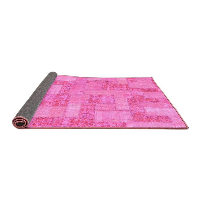 Sideview of Patchwork Pink Transitional Rug, abs1513pnk