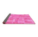 Sideview of Patchwork Pink Transitional Rug, abs1513pnk