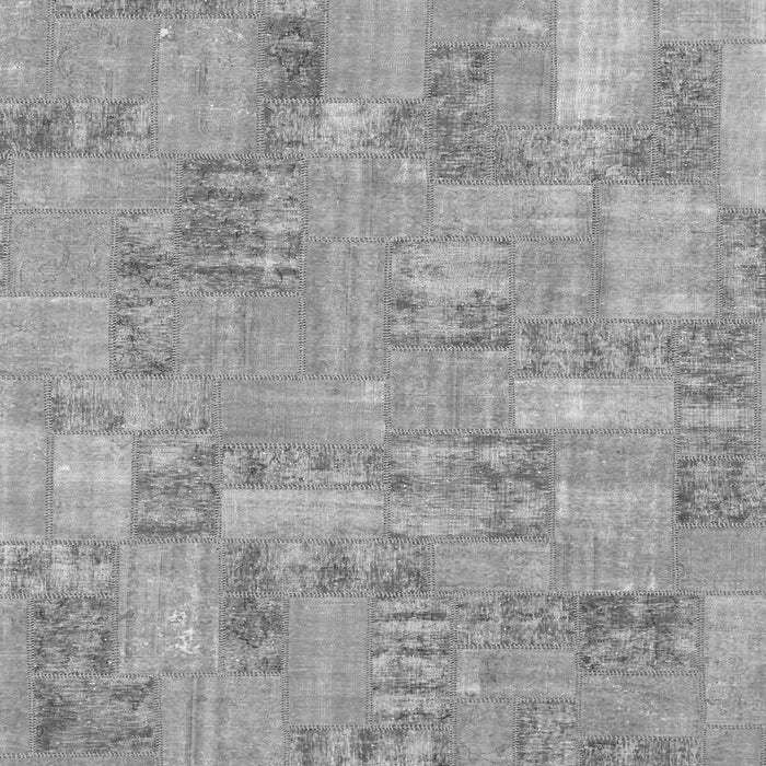 Square Machine Washable Patchwork Gray Transitional Rug, wshabs1513gry