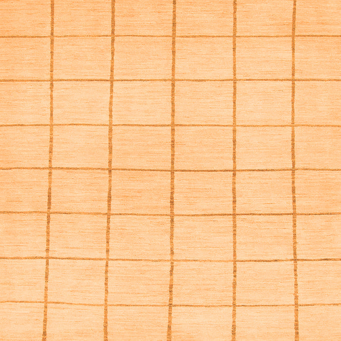 Square Machine Washable Solid Orange Modern Area Rugs, wshabs1514org