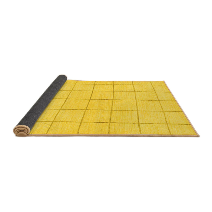 Sideview of Solid Yellow Modern Rug, abs1514yw