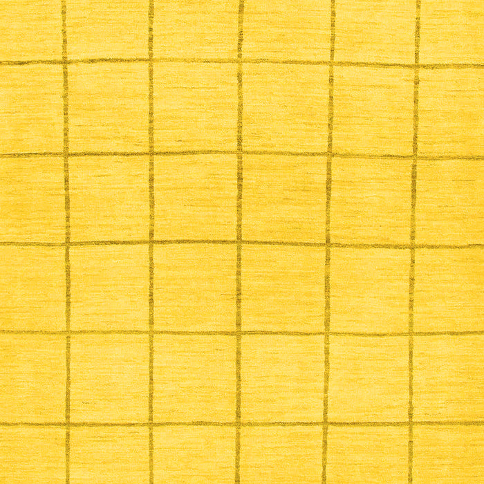 Machine Washable Solid Yellow Modern Rug, wshabs1514yw