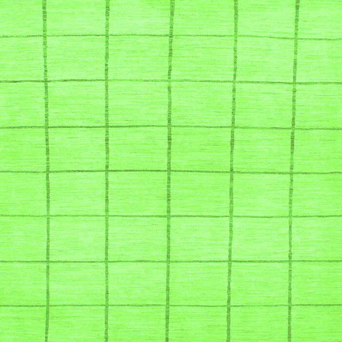 Square Machine Washable Solid Green Modern Area Rugs, wshabs1514grn