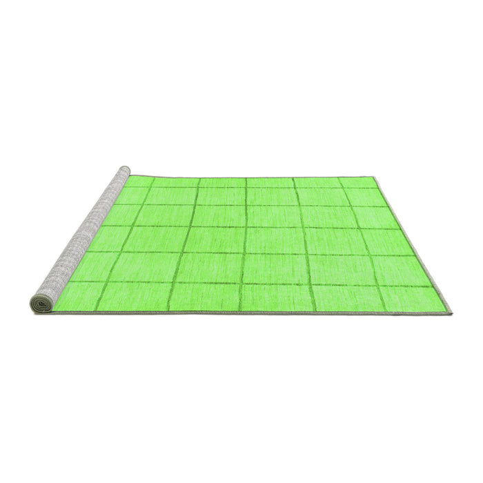 Sideview of Machine Washable Solid Green Modern Area Rugs, wshabs1514grn