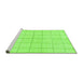 Sideview of Machine Washable Solid Green Modern Area Rugs, wshabs1514grn