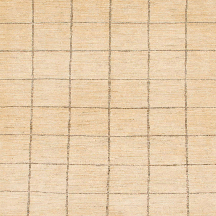 Square Machine Washable Abstract Brown Gold Rug, wshabs1514