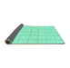 Sideview of Solid Turquoise Modern Rug, abs1514turq