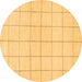 Round Solid Brown Modern Rug, abs1514brn