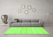 Machine Washable Solid Green Modern Area Rugs in a Living Room,, wshabs1514grn