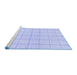 Sideview of Machine Washable Solid Blue Modern Rug, wshabs1514blu