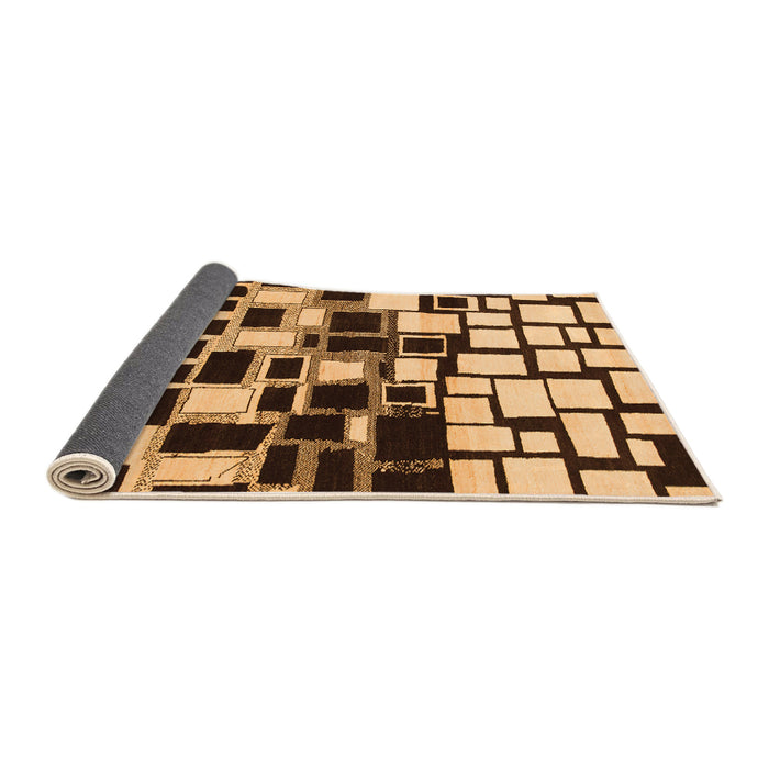 Sideview of Abstract Orange Modern Rug, abs1515org