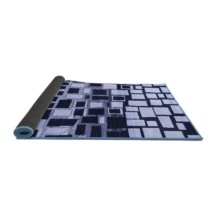 Sideview of Abstract Blue Modern Rug, abs1515blu