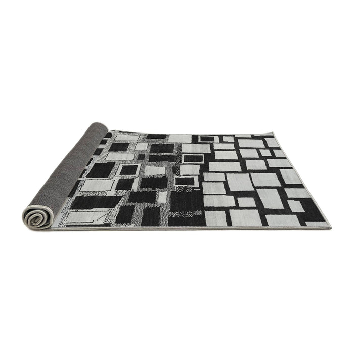 Sideview of Abstract Gray Modern Rug, abs1515gry