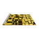 Sideview of Machine Washable Abstract Yellow Modern Rug, wshabs1515yw