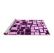 Sideview of Machine Washable Abstract Pink Modern Rug, wshabs1515pnk