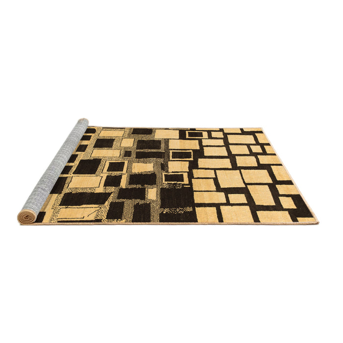 Sideview of Machine Washable Abstract Brown Modern Rug, wshabs1515brn