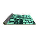 Sideview of Abstract Turquoise Modern Rug, abs1515turq