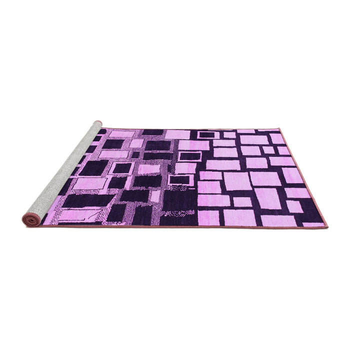 Sideview of Machine Washable Abstract Purple Modern Area Rugs, wshabs1515pur