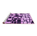 Sideview of Machine Washable Abstract Purple Modern Area Rugs, wshabs1515pur