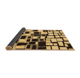 Sideview of Abstract Brown Modern Rug, abs1515brn