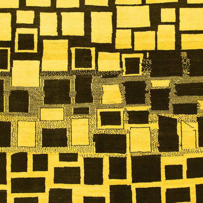 Abstract Yellow Modern Rug, abs1515yw