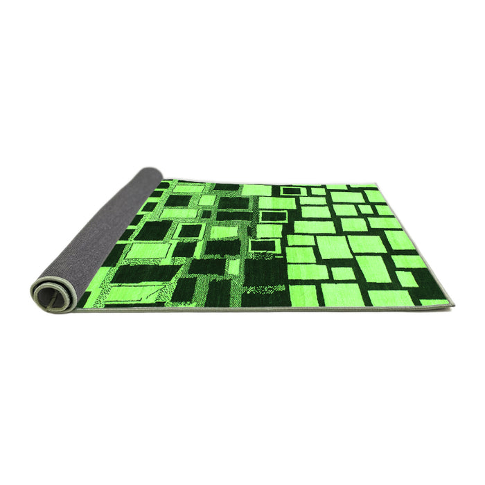 Sideview of Abstract Green Modern Rug, abs1515grn