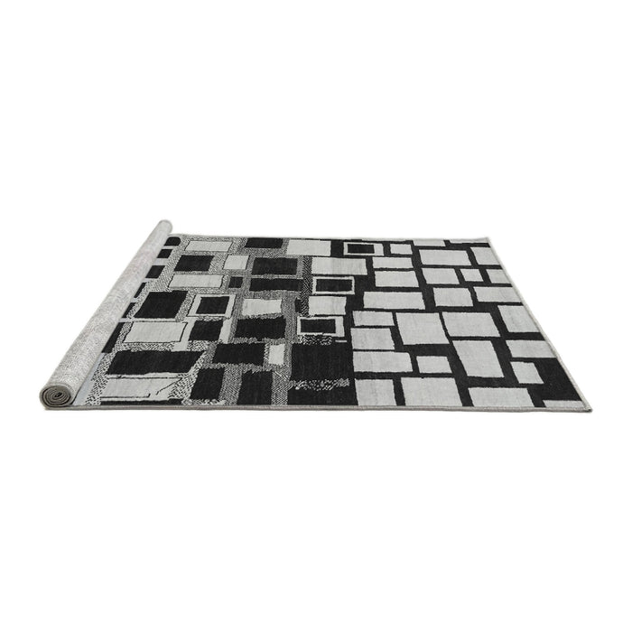 Sideview of Machine Washable Abstract Gray Modern Rug, wshabs1515gry