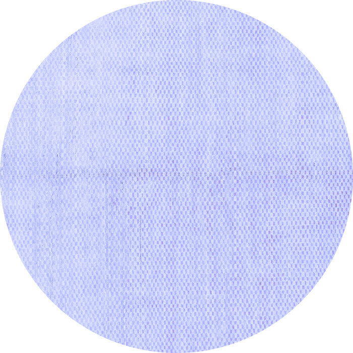 Round Machine Washable Solid Blue Modern Rug, wshabs1516blu