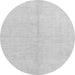 Round Solid Gray Modern Rug, abs1516gry