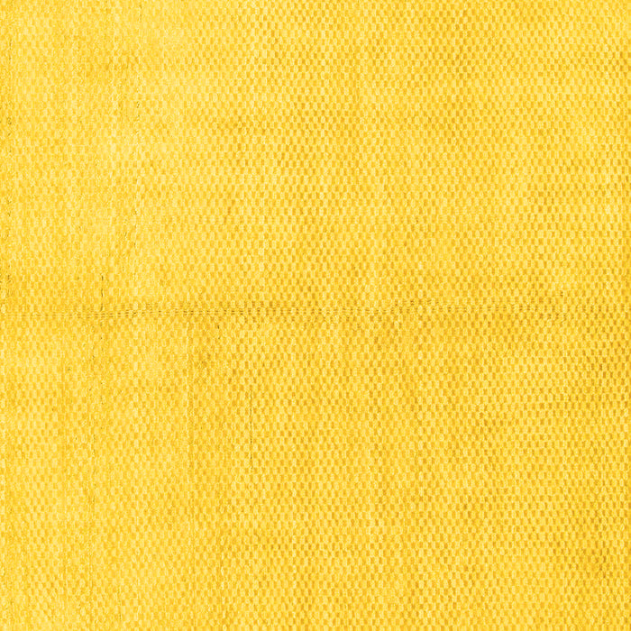 Square Machine Washable Solid Yellow Modern Rug, wshabs1516yw
