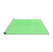 Sideview of Machine Washable Solid Emerald Green Modern Area Rugs, wshabs1516emgrn