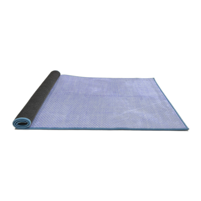 Sideview of Solid Blue Modern Rug, abs1516blu