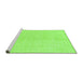 Sideview of Machine Washable Solid Green Modern Area Rugs, wshabs1516grn