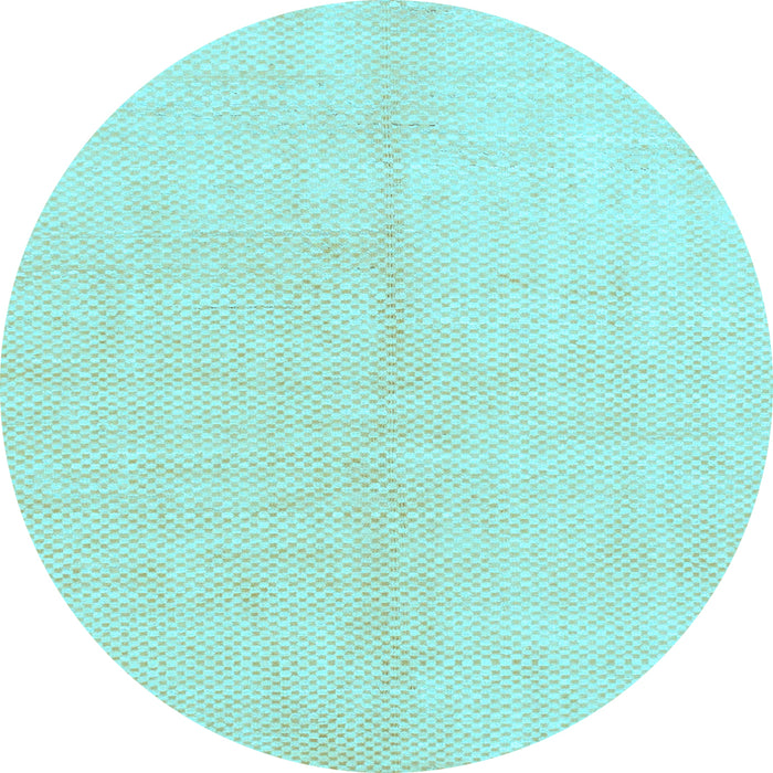 Round Solid Light Blue Modern Rug, abs1516lblu