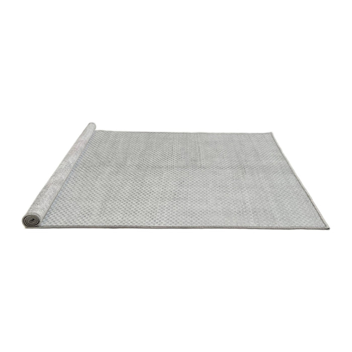 Sideview of Machine Washable Solid Gray Modern Rug, wshabs1516gry