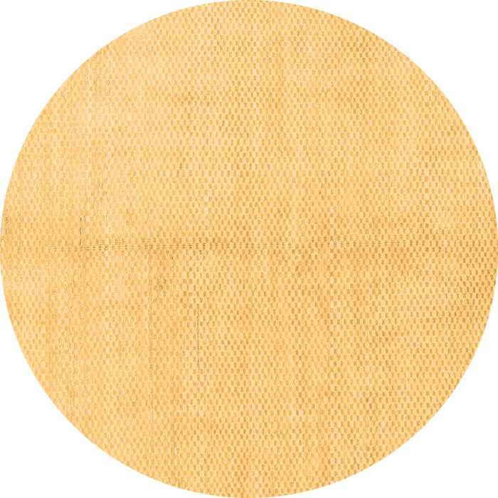 Round Machine Washable Solid Brown Modern Rug, wshabs1516brn