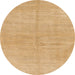 Round Abstract Yellow Modern Rug, abs1517