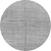 Round Machine Washable Abstract Gray Modern Rug, wshabs1517gry