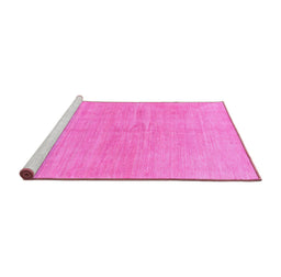 Sideview of Machine Washable Abstract Pink Modern Rug, wshabs1517pnk
