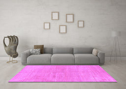 Machine Washable Abstract Purple Modern Area Rugs in a Living Room, wshabs1517pur