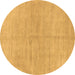 Round Abstract Brown Modern Rug, abs1517brn