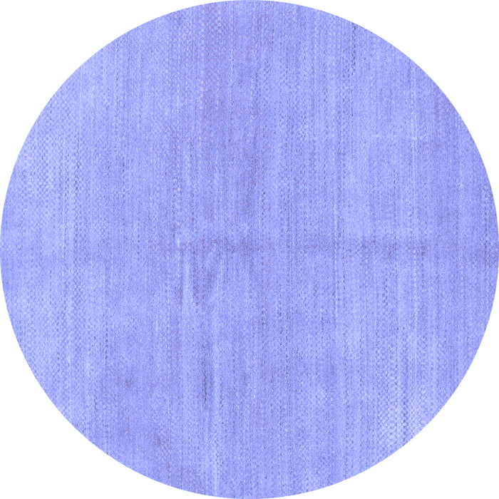 Round Abstract Blue Modern Rug, abs1517blu
