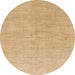 Round Abstract Gold Modern Rug, abs1518