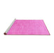 Sideview of Machine Washable Abstract Pink Modern Rug, wshabs1518pnk