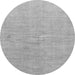 Round Machine Washable Abstract Gray Modern Rug, wshabs1518gry