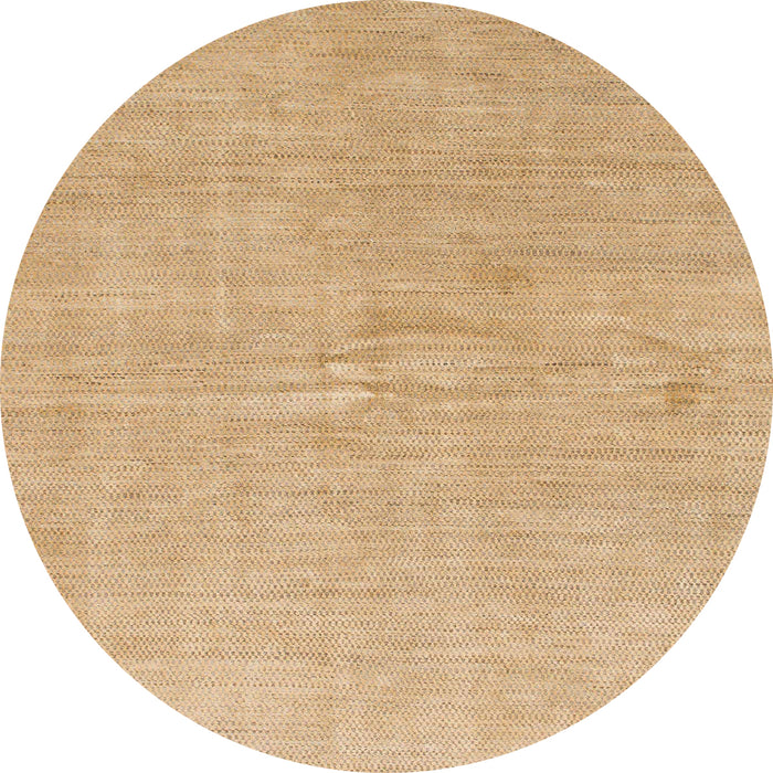 Round Machine Washable Abstract Gold Rug, wshabs1518