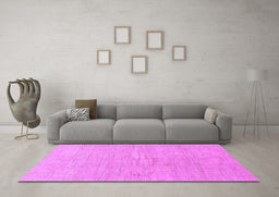 Machine Washable Abstract Purple Modern Area Rugs in a Living Room, wshabs1518pur