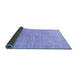 Sideview of Abstract Blue Modern Rug, abs1518blu