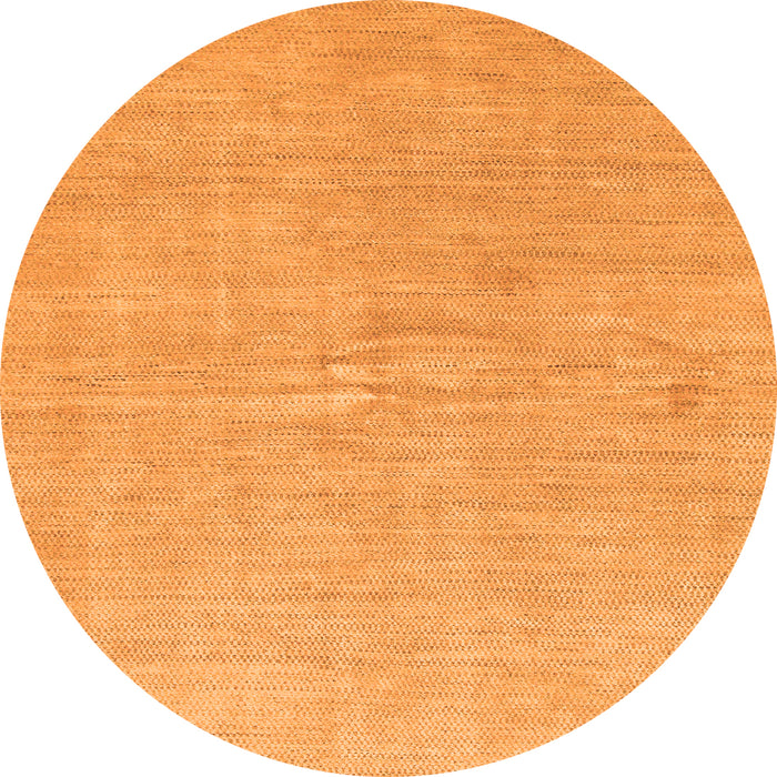 Round Abstract Orange Modern Rug, abs1518org